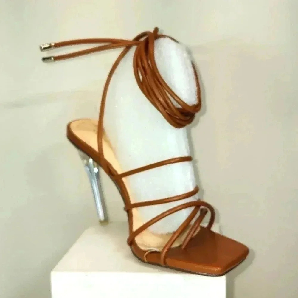 Gia clear heel sandal nwob